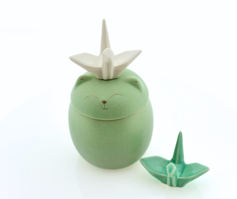 Mini poezenurn - Mintgroen